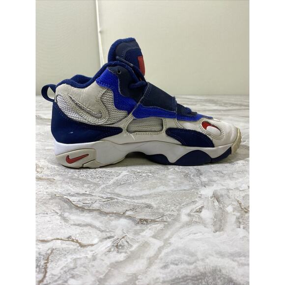 Youth 7 Nike Air Speed Turf Blue And White Style BQ9632-100 - Picture 9 of 11